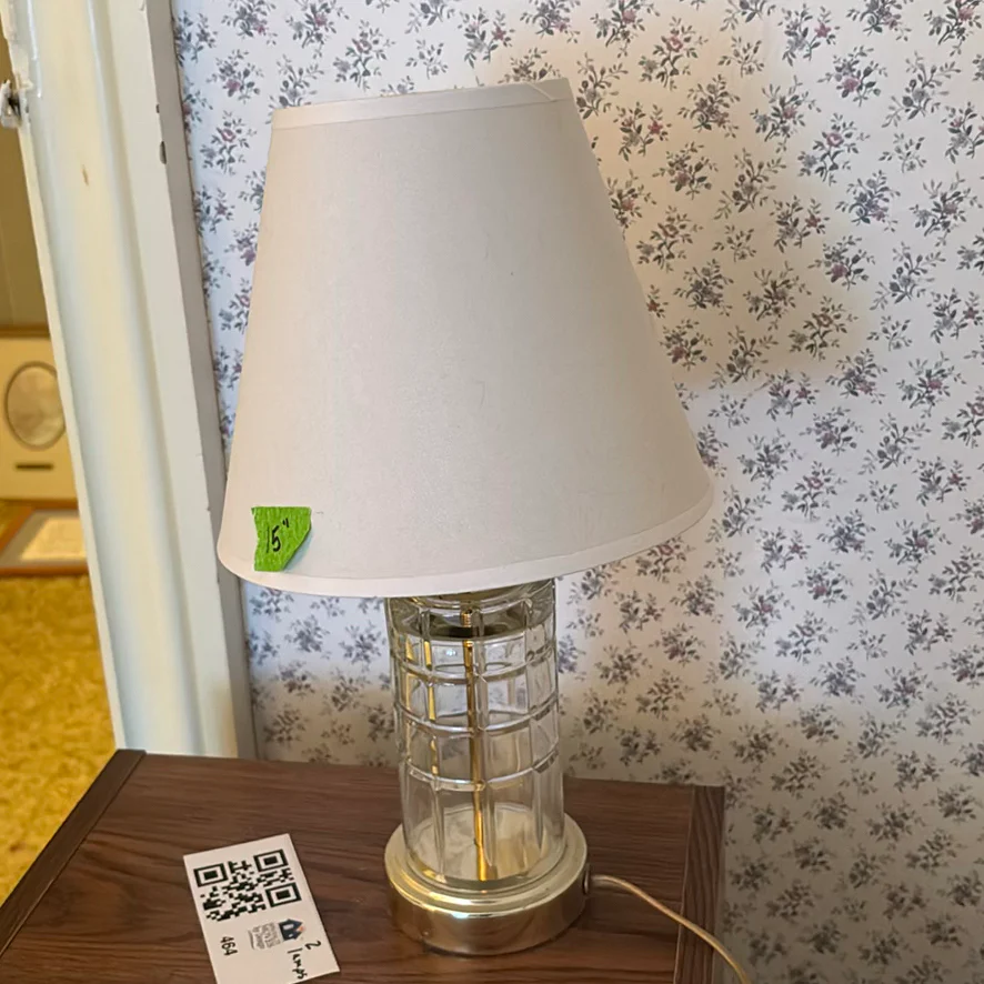 Two Glass Table Lamps - image 5 of 11