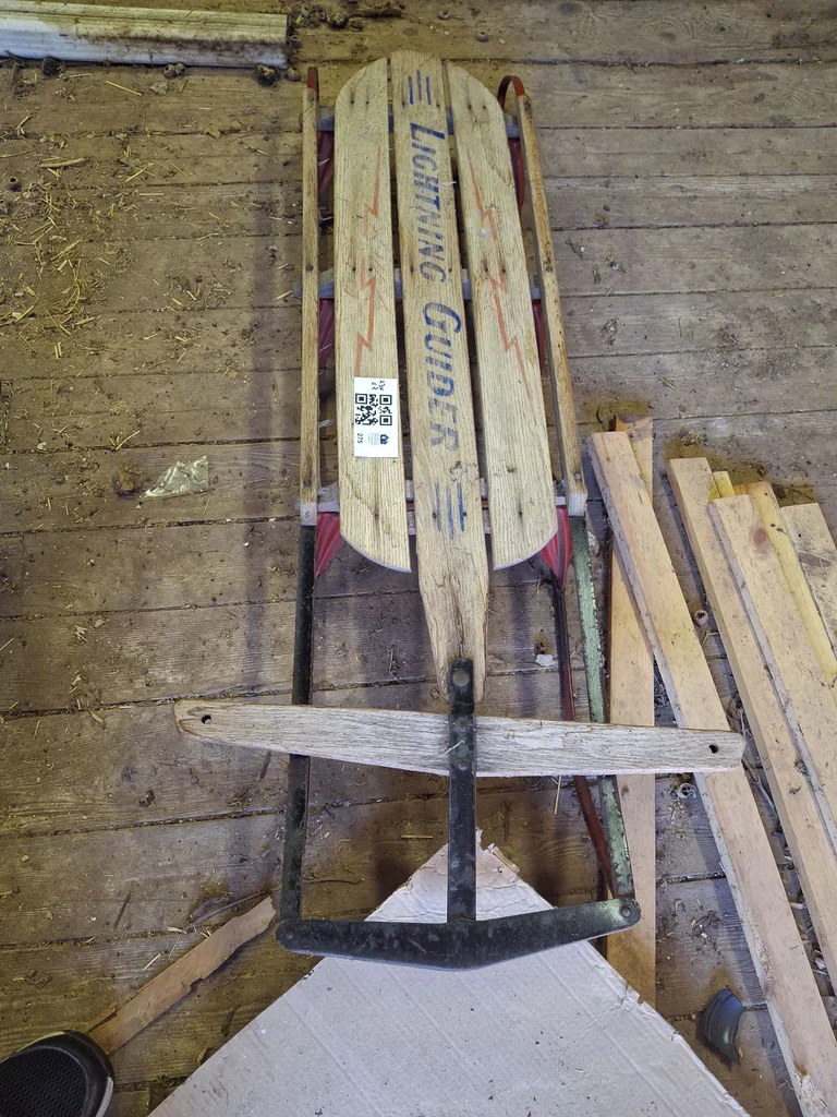 Vintage Lightning Guider Wooden Sled - image 4 of 4