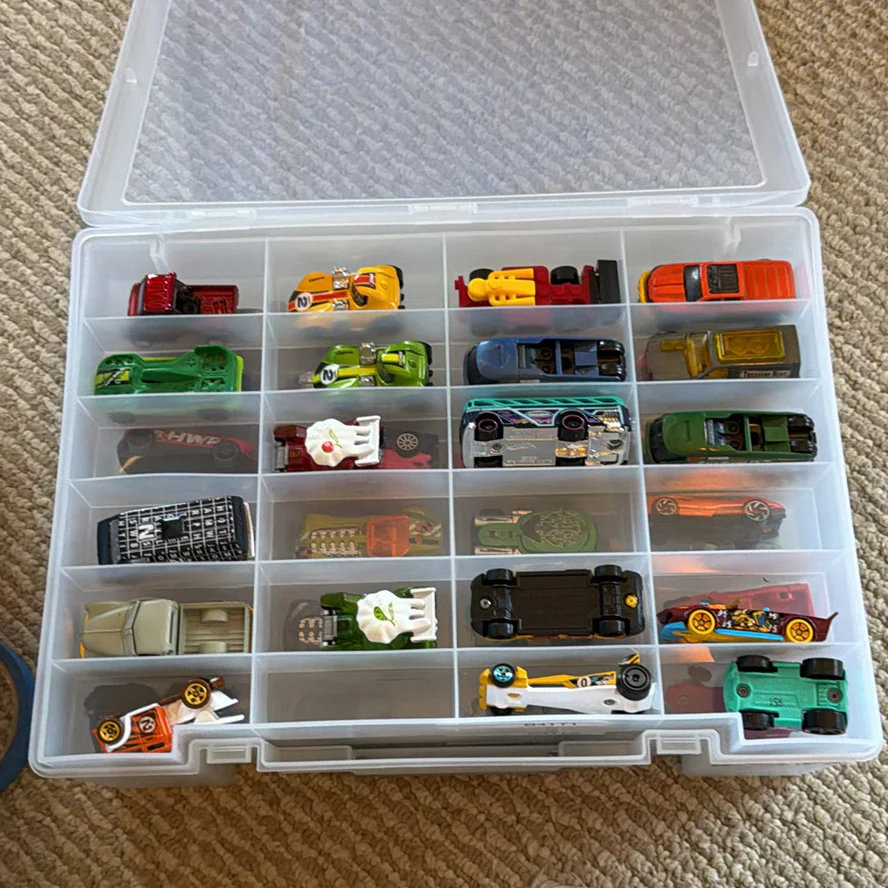 Die Cast Toy Cars in Plastic Storage Case - image 1 of 29
