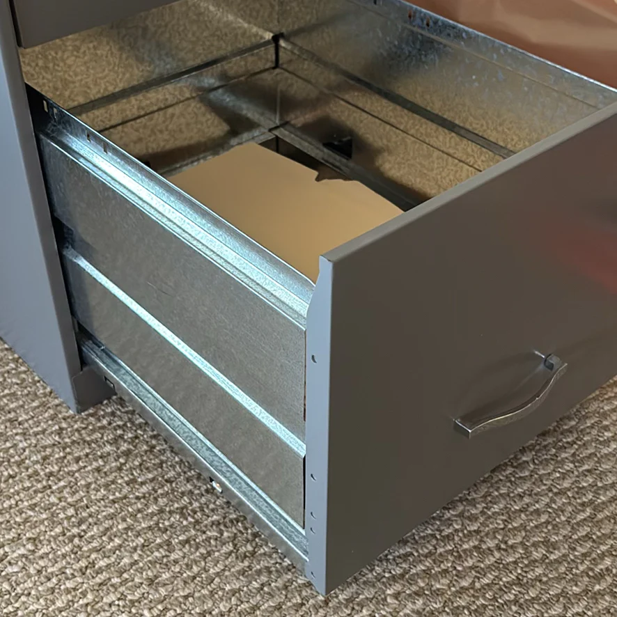 Two-Drawer Gray Metal Filing Cabinet - image 6 of 8
