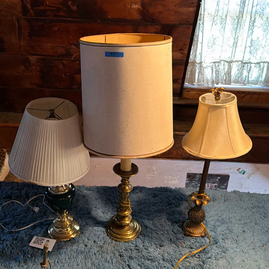 Three Lamps With Shades - image 1 of 11