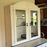 Vintage Cabinet Hutch with Glass Doors - thumbnail 3 of 7