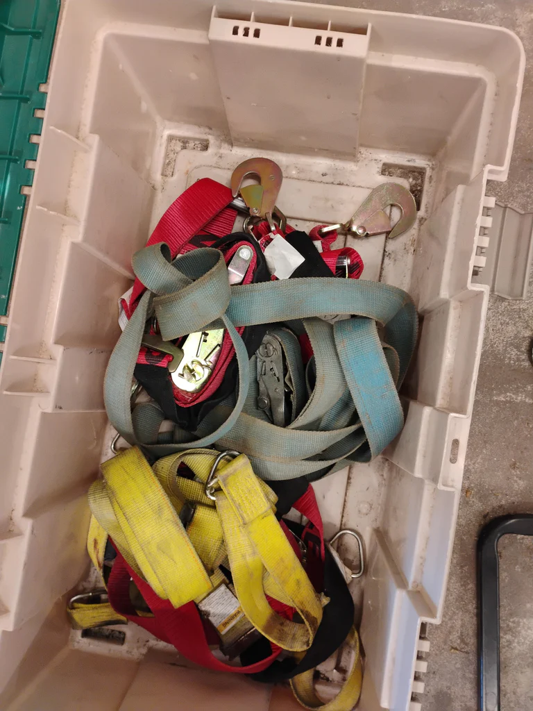 Plastic Storage Tote with Tie-Down Straps - image 3 of 6