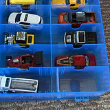 Die-Cast Toy Cars in Blue Storage Case - thumbnail 23 of 45