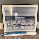 Framed Ocean Wave Print and Renoir Museum Poster - thumbnail 2 of 11