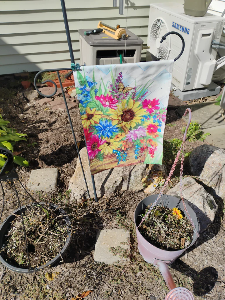 Garden Flags, Wind Chime, Bird Feeder, Hooks - image 3 of 9