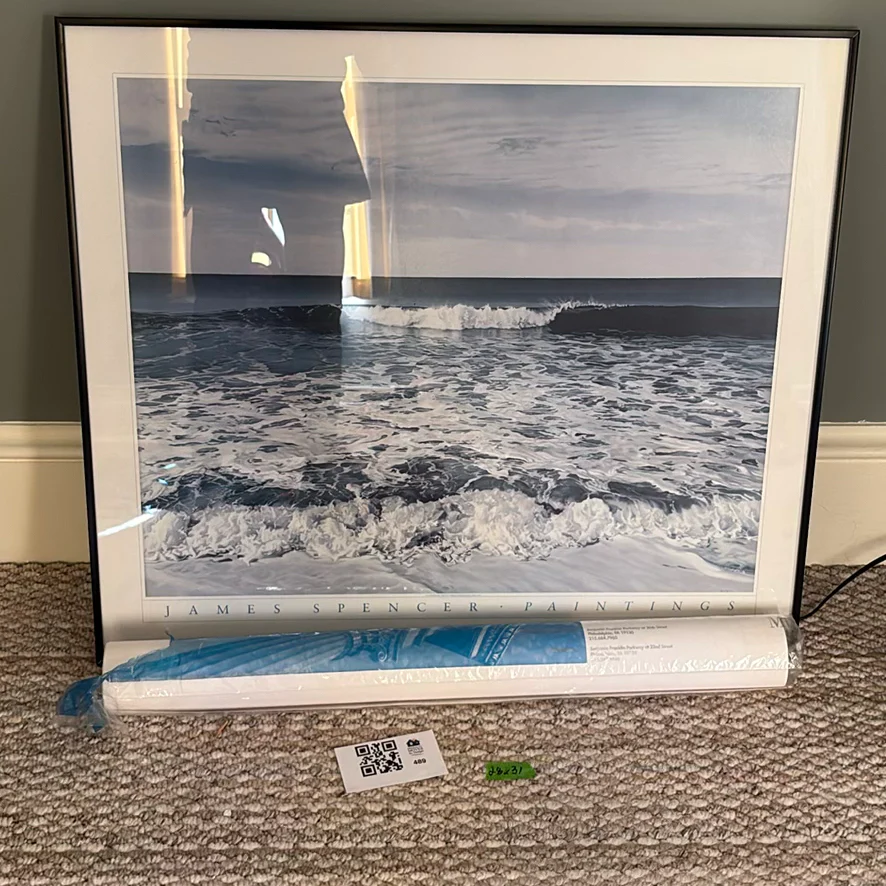 Framed Ocean Wave Print and Renoir Museum Poster - image 3 of 11