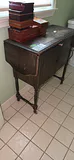 Vintage Wood Drop-Leaf Cabinet Table - thumbnail 2 of 10