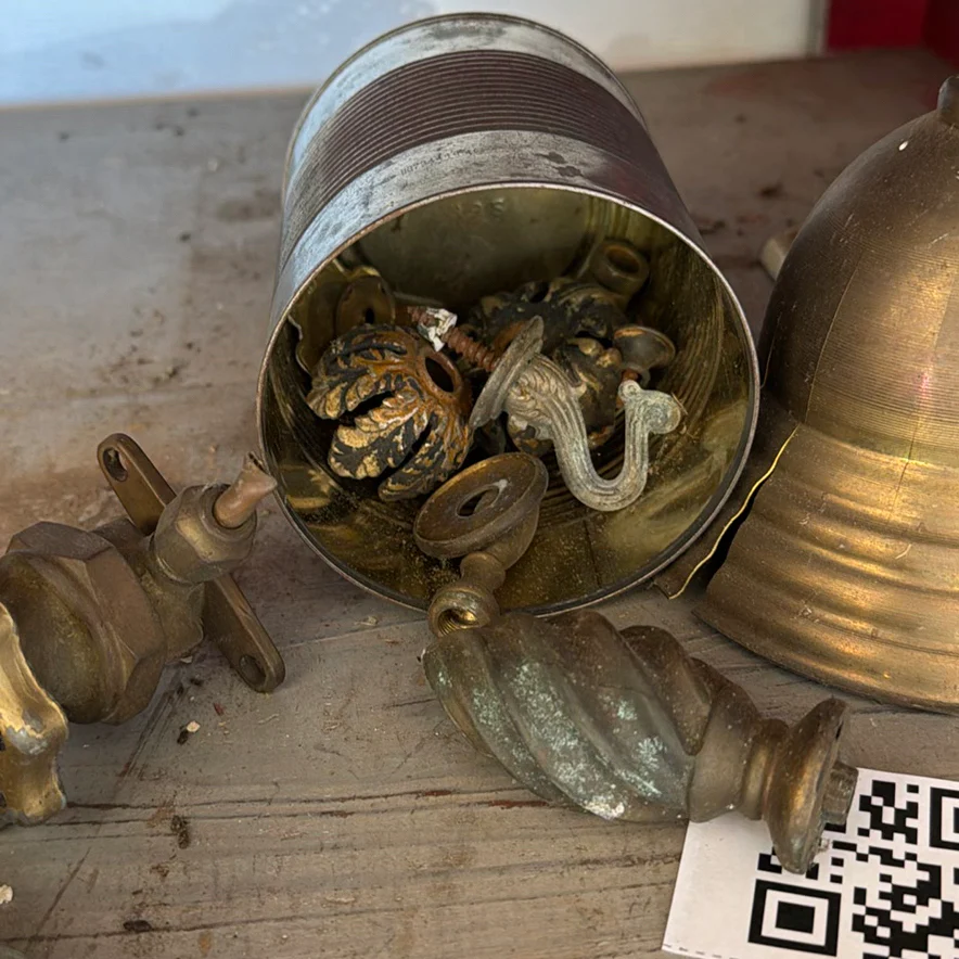 Vintage Metal Decorative Hardware and Lamp Parts - image 4 of 6