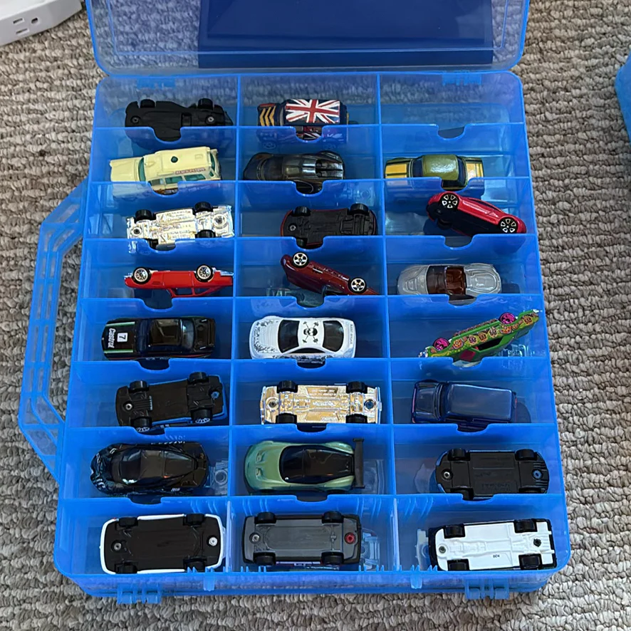 Assorted Die-Cast Toy Cars in Storage Case - image 1 of 30
