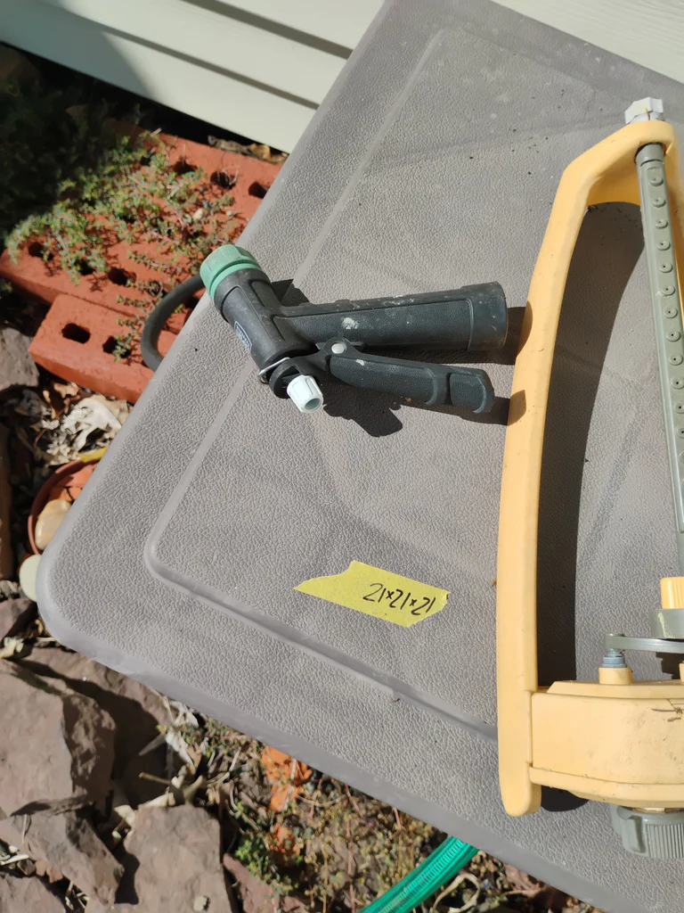 Garden Hose Reel Box with Hose and Sprinkler Attachments - image 4 of 7