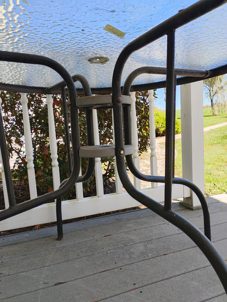 Round Glass Patio Table - image 3 of 6