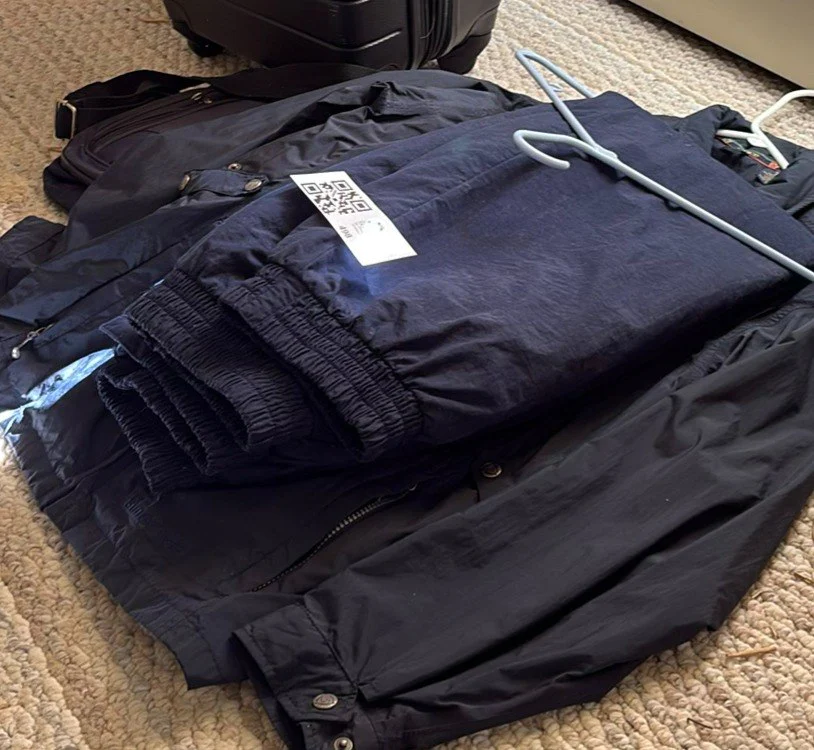 Travel Bag, and Navy Outerwear Set - image 1 of 7
