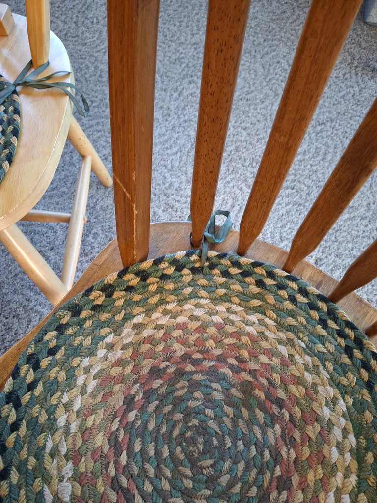Dining Chairs with Braided Seat Cushions - image 3 of 10