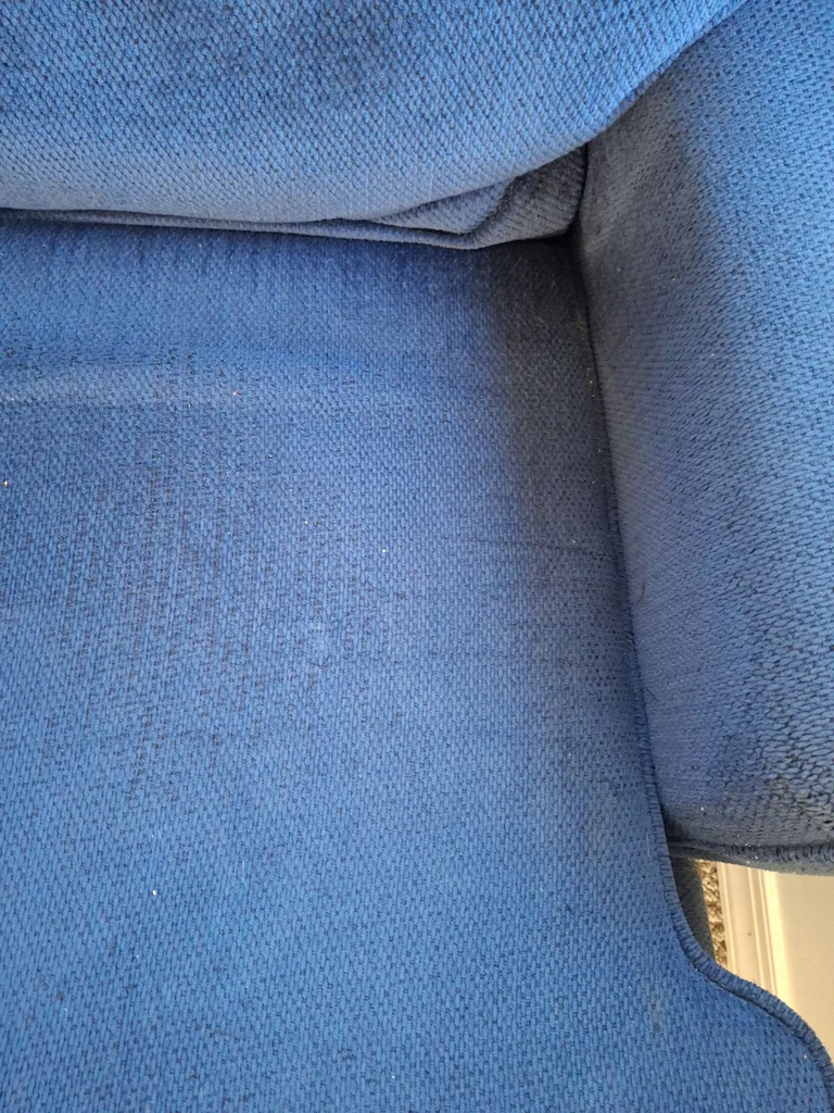Blue Upholstered Armchair - image 8 of 11