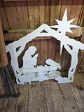 Wooden Nativity Scene Silhouette Decoration - thumbnail 1 of 5