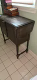 Vintage Wood Drop-Leaf Cabinet Table - thumbnail 4 of 10