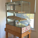 Glass Heated Display Case with Wooden Shelves - thumbnail 1 of 8