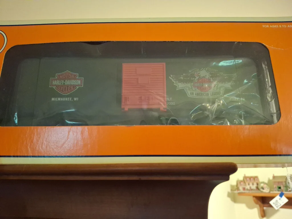 Lionel Harley-Davidson Boxcar Model Train Car - image 1 of 3