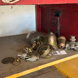 Vintage Metal Decorative Hardware and Lamp Parts - thumbnail 1 of 6