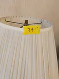 White Ceramic Table Lamp with Stool - thumbnail 2 of 6