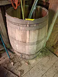 Wooden Barrel Planter and Yard Tools - thumbnail 5 of 5