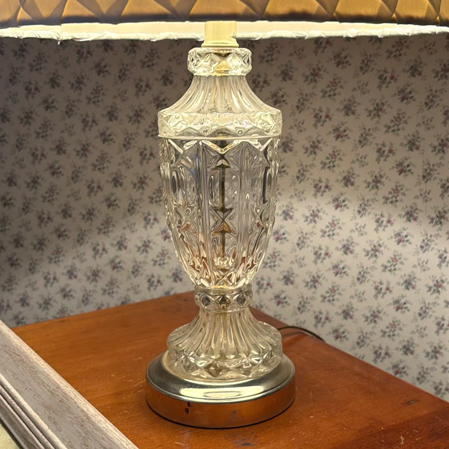 Two Glass Table Lamps - image 8 of 11