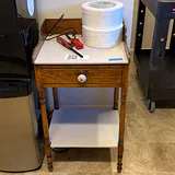 Wooden Side Table with Drawer and Shelf - thumbnail 1 of 9