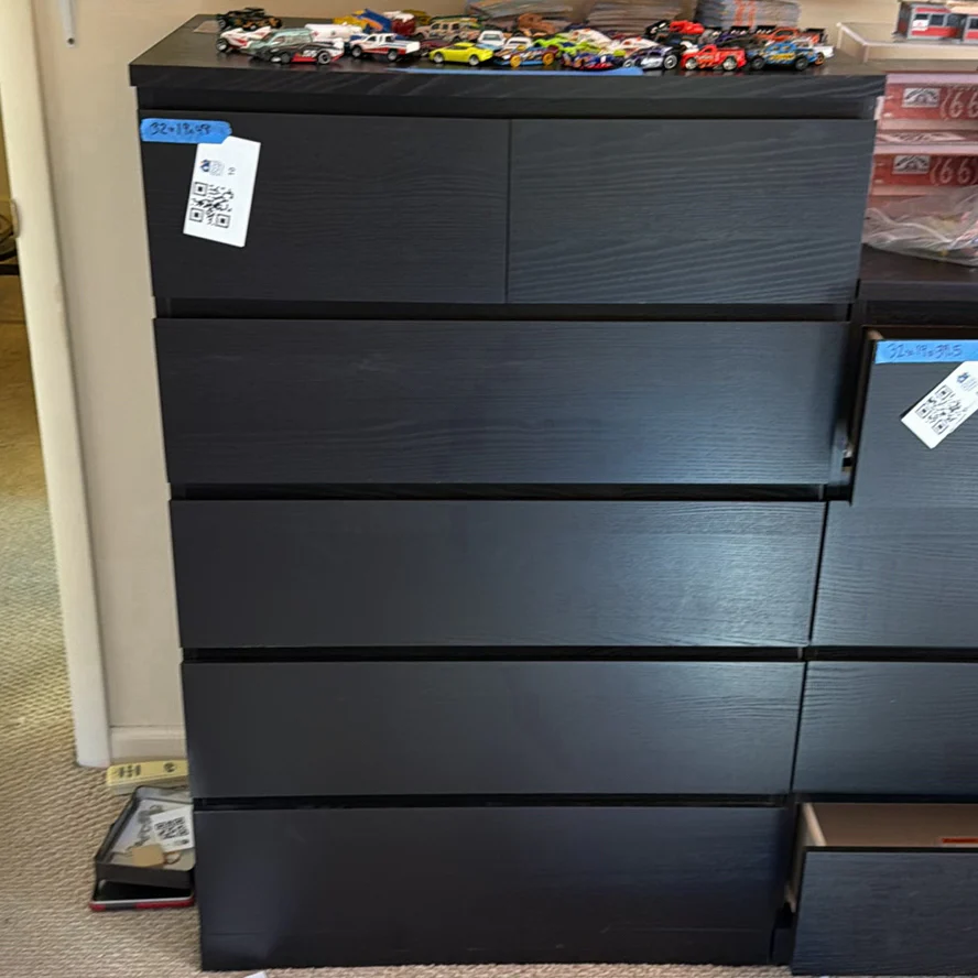 Black Five-Drawer Storage Dresser - image 1 of 6