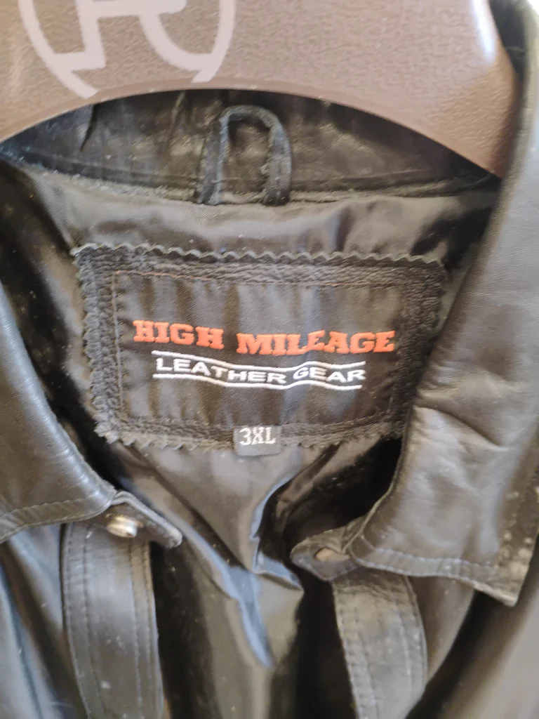 Black Leather Motorcycle Jacket and More - image 3 of 11