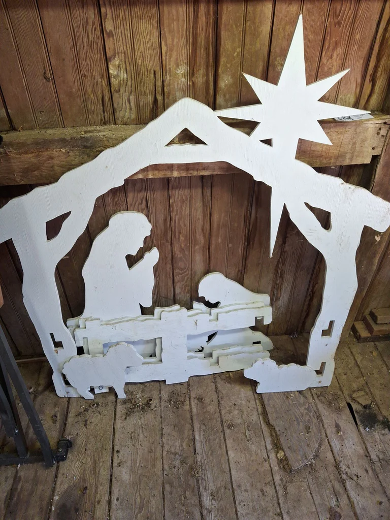 Wooden Nativity Scene Silhouette Decoration - image 5 of 5