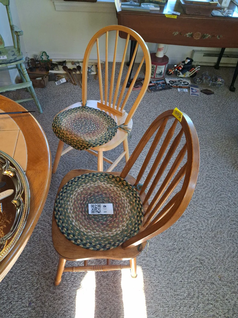 Dining Chairs with Braided Seat Cushions - image 1 of 10
