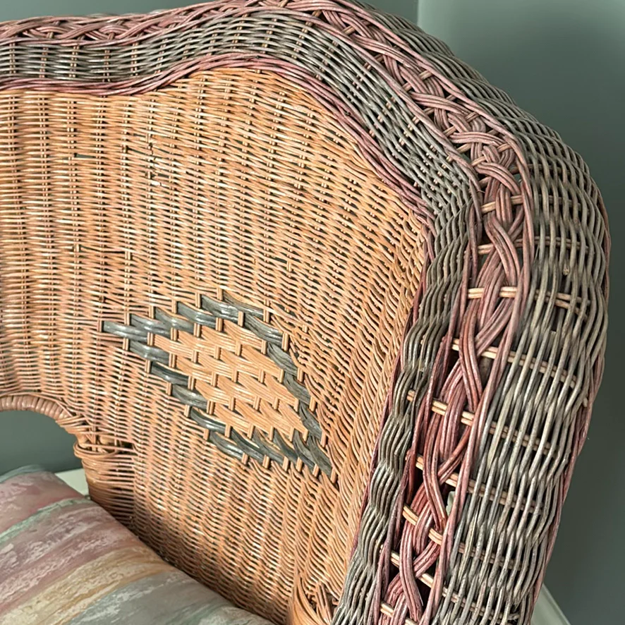 Wicker Armchair with Seat Cushions - image 3 of 10