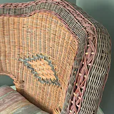 Wicker Armchair with Seat Cushions - thumbnail 3 of 10