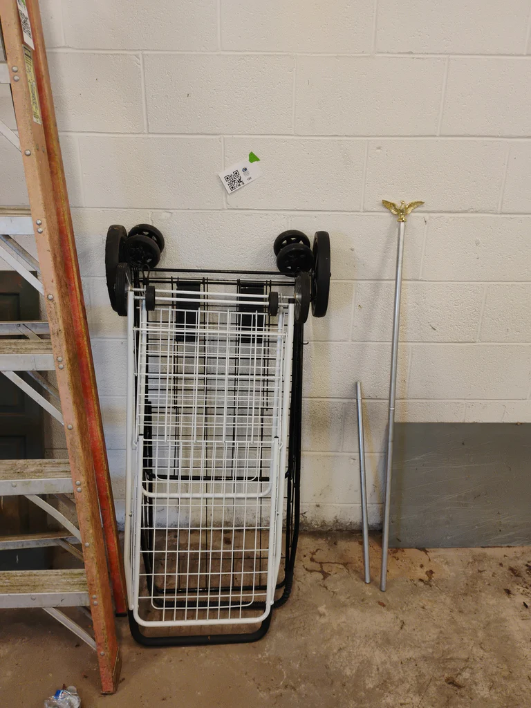 Two Folding Wire Utility Carts and Flag Pole - image 1 of 7
