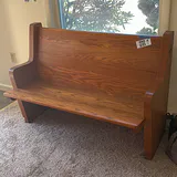 Wooden Church Pew Bench - thumbnail 1 of 5