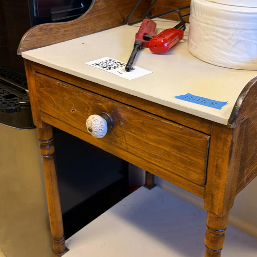 Wooden Side Table with Drawer and Shelf - image 3 of 9