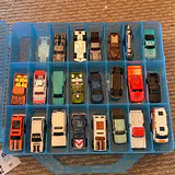 Collection of Die-Cast Chevy Toy Trucks and Cars in Storage Case - thumbnail 1 of 24