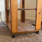 Wood Rolling Storage Cart with Shelves - thumbnail 2 of 4