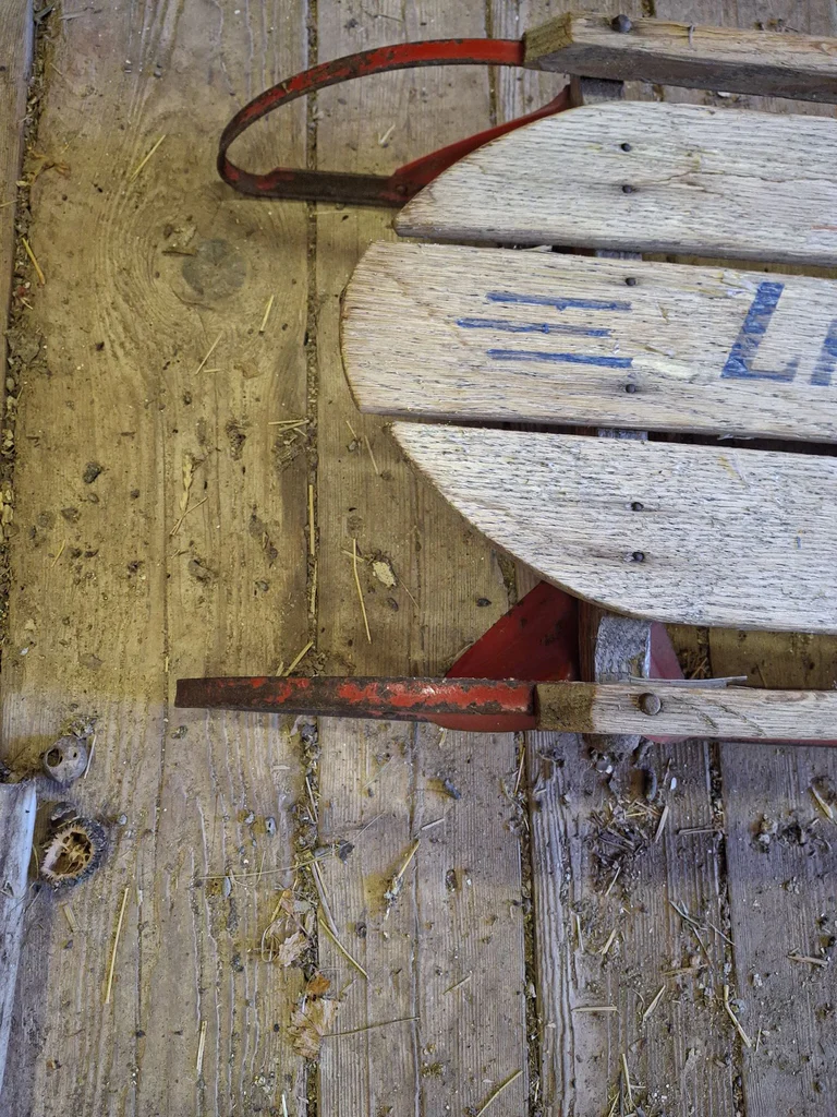 Vintage Lightning Guider Wooden Sled - image 2 of 4