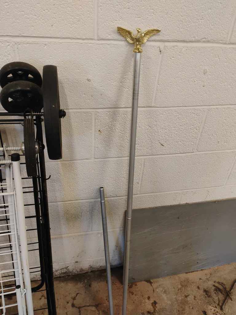 Two Folding Wire Utility Carts and Flag Pole - image 3 of 7