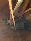 Wooden Barrel Planter and Yard Tools - thumbnail 3 of 5