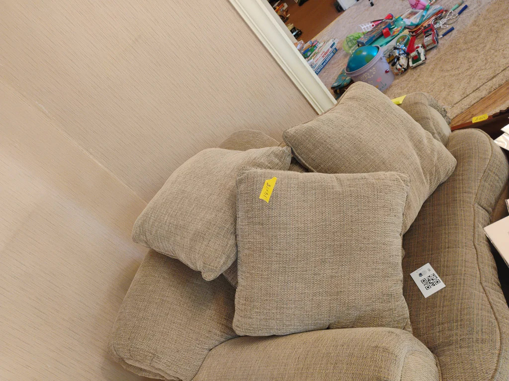 Set of Beige Throw Pillows - image 2 of 5