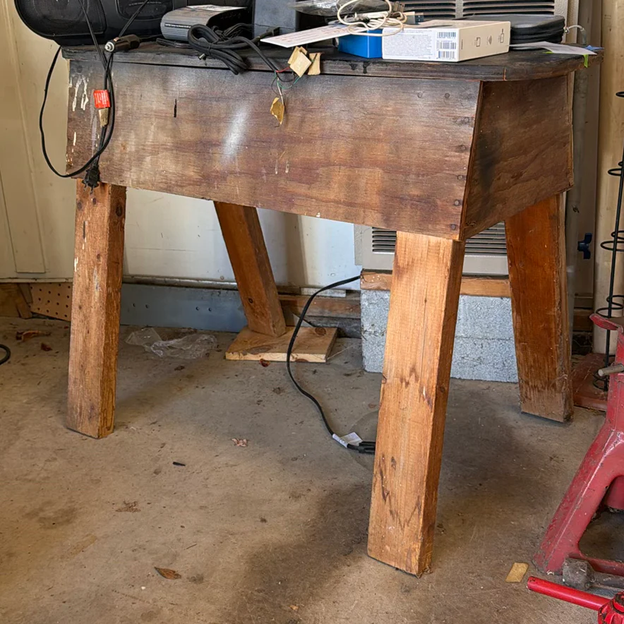 Vintage Wooden Utility Bench or Work Table - image 1 of 4