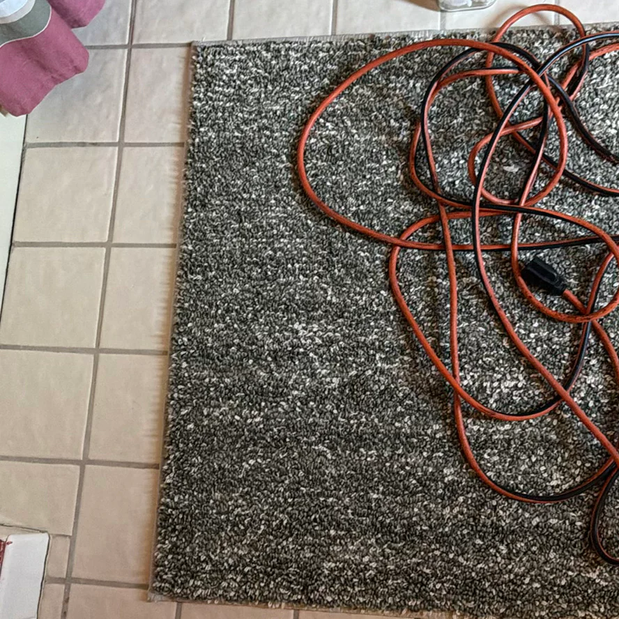 Area Rug, Extension Cord, Bathroom Accessories, and Glass Jar - image 5 of 7