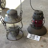 Two Vintage Railroad Lanterns - thumbnail 1 of 5