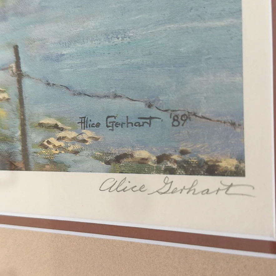 Framed Griesemer's Covered Bridge Print by Alice Gerhart - image 3 of 10
