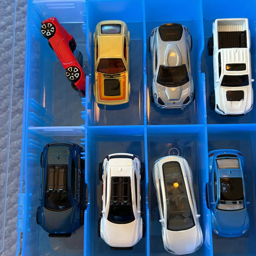 Toy Die-Cast Cars in Blue Storage Case - image 4 of 18