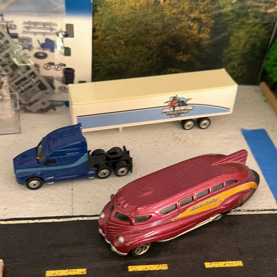 Toy Vehicle Lot With Service Station and Caboose - image 13 of 14