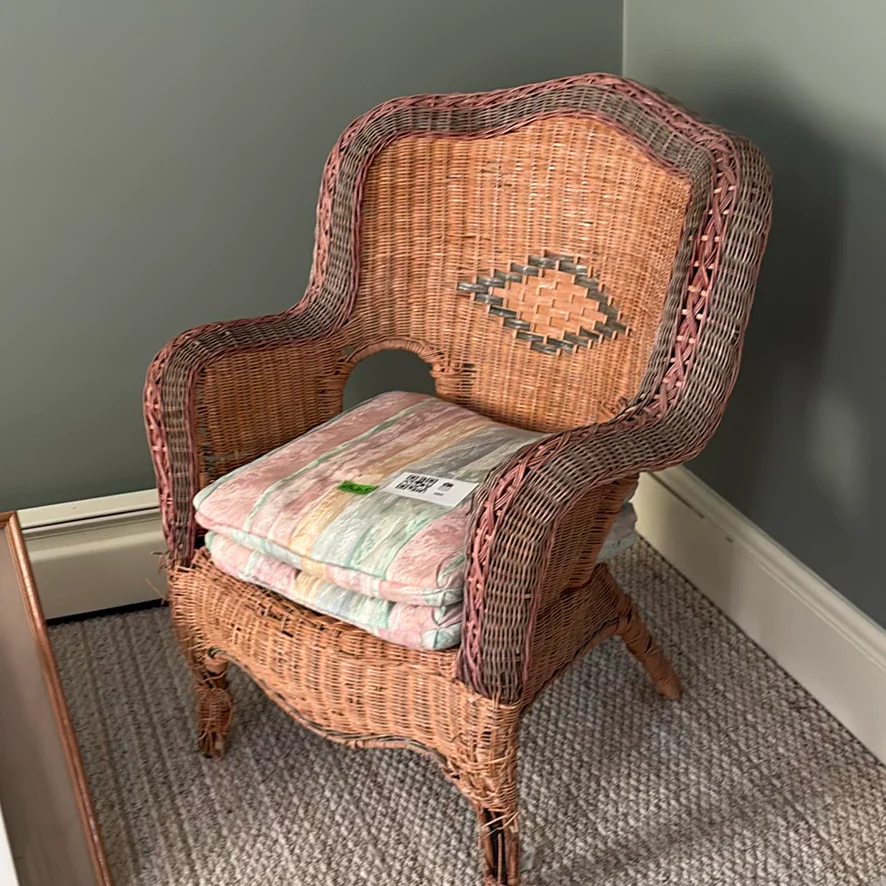 Wicker Armchair with Seat Cushions - image 1 of 10